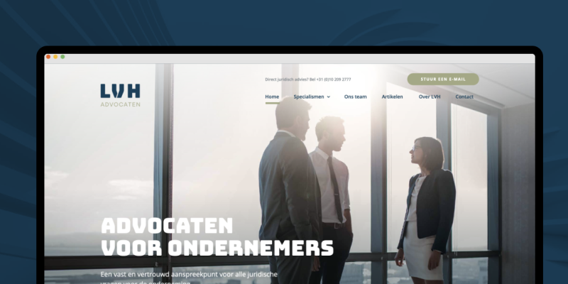 De Wordpress website van LVH Advocaten